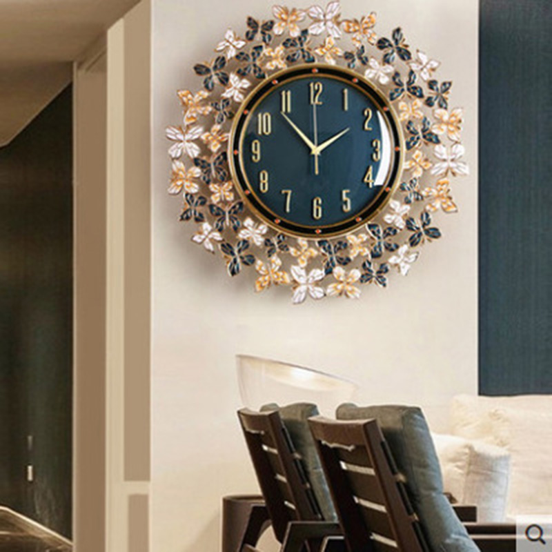Luxury Lifestyle Living - Emaye Kelebek Saat Duvar Saati Oturma